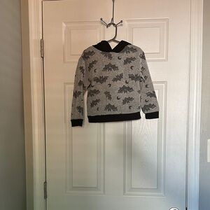 Gray Bat Print Kids Hoodie